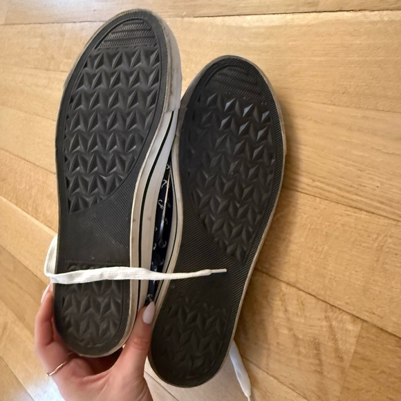 Navy High-Top Men’s Sneakers with Anchor Print - Picture 7 of 7